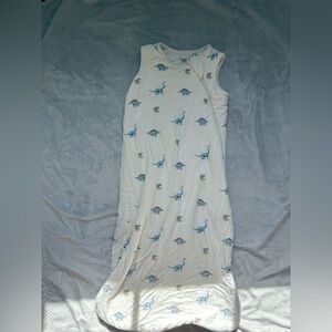 Kyte BABY White and Blue Dinosaur Sleep Sack Size S